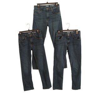 Wrangler Classic Straight Leg Boys Denim Jeans Size 16 Regular Bundle Set 3 Pair